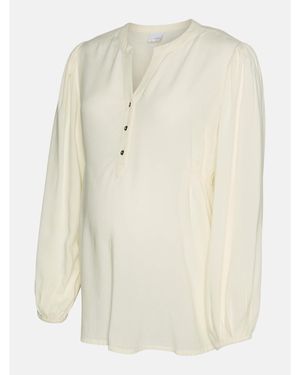 Mama.licious Maternity Long Sleeve Blouse - White