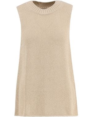 Barbour Knitted Jumper Vest - Natural