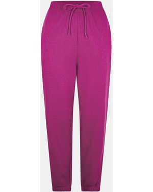 Pieces Heavyweight Closed Hem Fleece Joggers - Purple