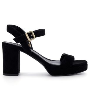 Dune Motive Flatform Sandal - Black