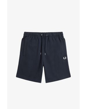Fred Perry Fleece Jogger Shorts - Blue