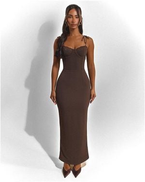 Mars the Label Long Maxi Dress - Brown