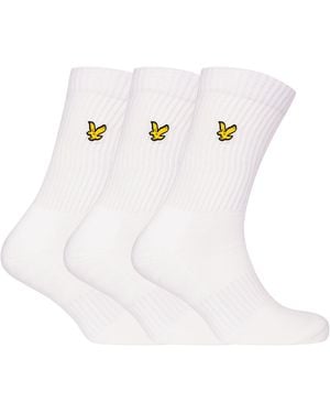 Lyle & Scott Crew Socks - White