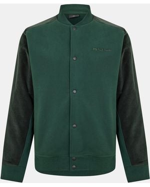 Paul Smith Cord Bomber Varsity Jacket - Green