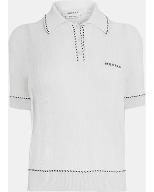 McQueen Short Sleeve Polo Shirt - White
