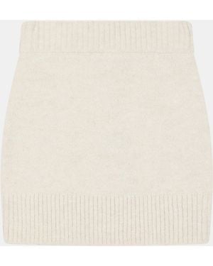 The Couture Club Emblem Knit Skirt - Natural