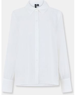 Vero Moda Harper Long-Sleeve Patterned Shirt - White
