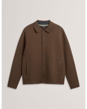 Ted Baker Knitted Hybrid Jacket - Brown