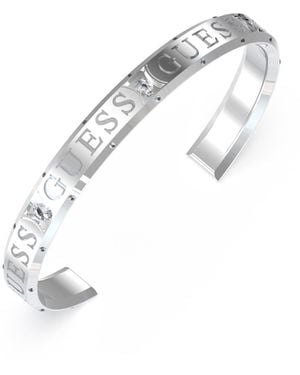 Guess Just Stainless Steel Bangle - White