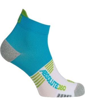 Absolute 360 Performance Running Socks: Ankle: Tu - Blue