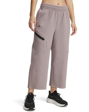 Under Armour Cropped Open Hem Fleece Joggers - Brown