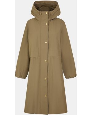 Barbour Naboo Funnel Neck Long Sleeve Showerproof Rain Anorak - Natural