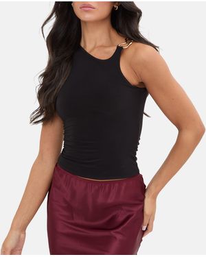 I Saw It First Hardwear Trim Top - Black