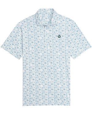 PUMA Mattr Port Short-Sleeve Performance Polo - Blue