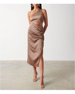 Pretty Lavish Cut Out Structured Fit Dress - Natural