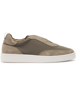 Aurélien Suede Waterproof Low-Top Trainers - Brown