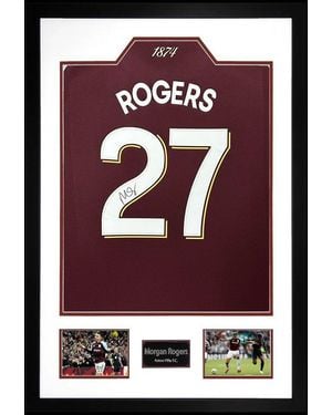 The Fan Cave Morgan Rogers Signed Astonvilla Euro Shirt Premium - Black