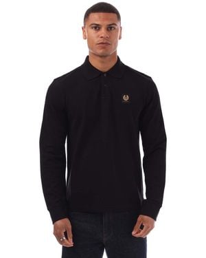 Belstaff Long Sleeved Polo Shirt - Black