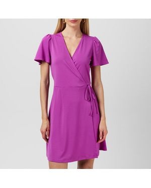 Vila Borneo Wrap Dress - Purple