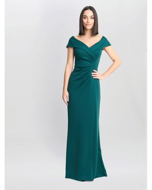 Gina Bacconi Carolyn Off The Shoulder Maxi Dress - Blue