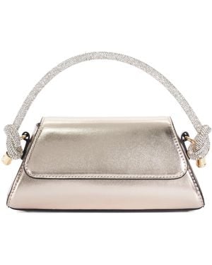 Dune Natural Brynley Diamante Tubular Grab Bag - Metallic
