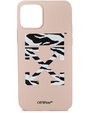 Off-White c/o Virgil Abloh Zebra Iphone 12 Phone Case, Zebra Design - Pink