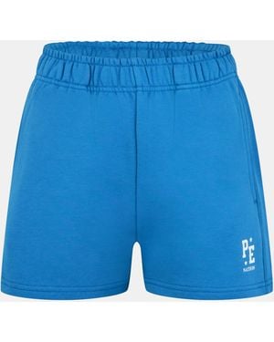 P.E Nation Fleece Jogger Shorts - Blue