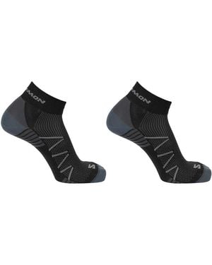 Salomon Hornet Quarter 2 Pack Running Socks - Black
