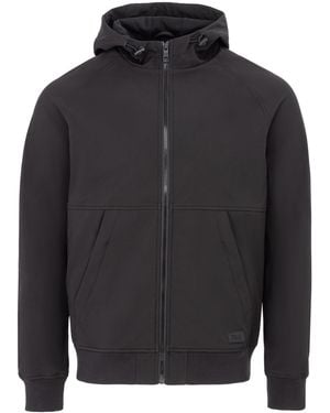 Everlast Weather-Resistant Hooded Long Sleeve Varsity Jacket - Black