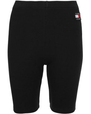 Tommy Hilfiger Ribbed Badge Cycling Shorts - Black