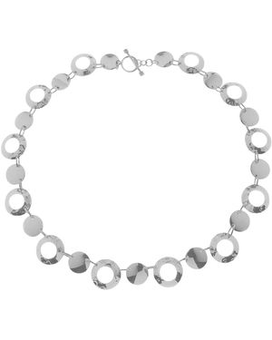 Tianguis Jackson Mixed Texture Circle Pendant - Metallic