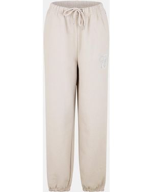 Jack Wills Emblem Closed Hem Fleece Joggers - Natural