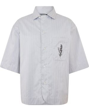 Jacquemus Patterned Short Sleeve Shirt - Blue