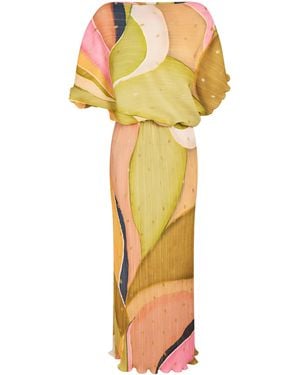 Never Fully Dressed Tilly Plisse Maxi Dress - Yellow