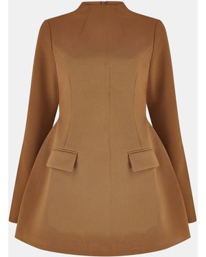 Odd Muse Long Sleeve Mini Dress - Brown