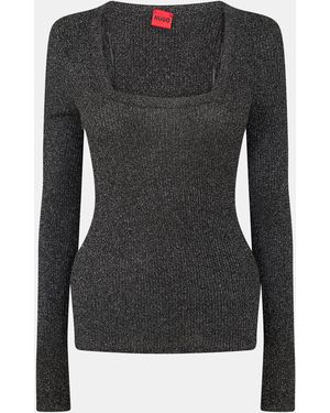 HUGO Sunessy Crew Neck Jumper - Black