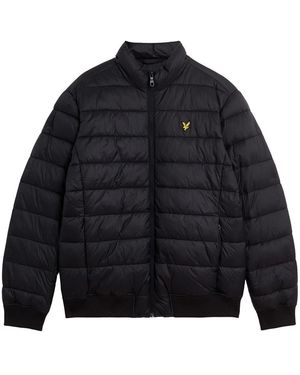 Lyle & Scott Funnel Wadded Medium Puffer Jacket - Black