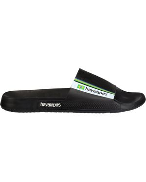 Havaianas Slide Brasil Flip Flops - Black