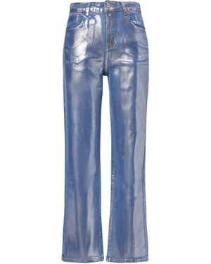 Amy Lynn Soho Dnm Straight Leg Trousers - Blue