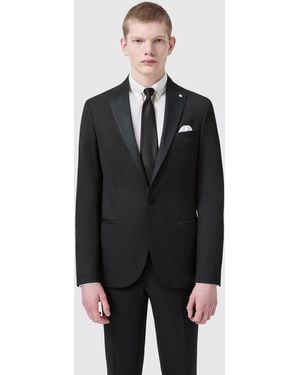 Twisted Tailor Kingdon Slim Fit Tux Jacket - Black