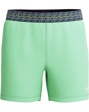 Speedo Hyperboom Band Logo Print Swimming Trunks - Green