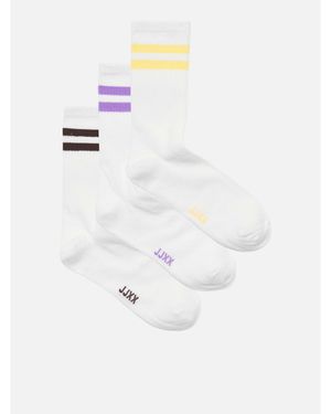 JJXX Tennis Sck 3 Pk Ld63 - White