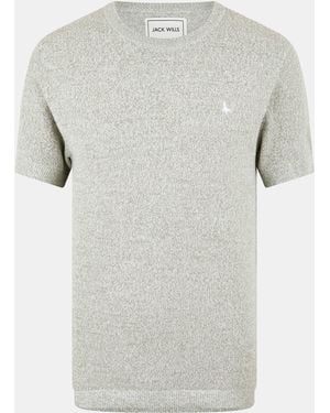 Jack Wills Regular Fit Knitted T-Shirt - Grey