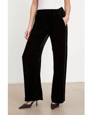 Velvet By Graham & Spencer Silk Tailored Trousers - Black