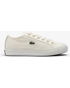 Lacoste Backcourt Canvas Low Trainers Size 9 - White