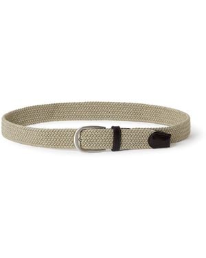 Osprey Sam Flexible Woven Leather Belt - Natural