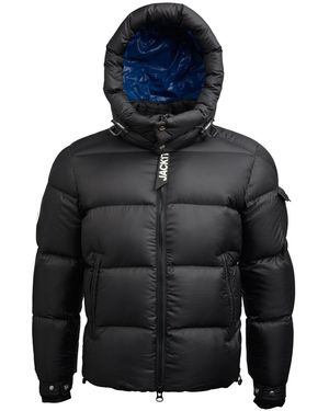 Jacket Hooded Weather Resistant Medium Puffer Jacket - Black