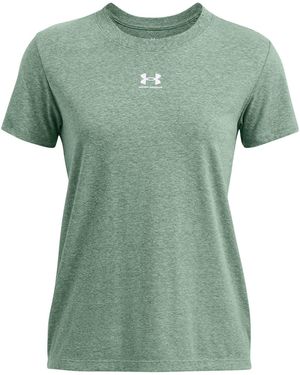 Under Armour S Rival Core Short Sleeve Oversized Green 10