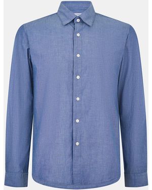 Peter Werth Short Sleeve Plain Shirt - Blue