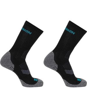 Salomon Lightweight Crew 2 Pack Walking Socks - Black